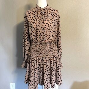 Pink and blackk leopard print dress